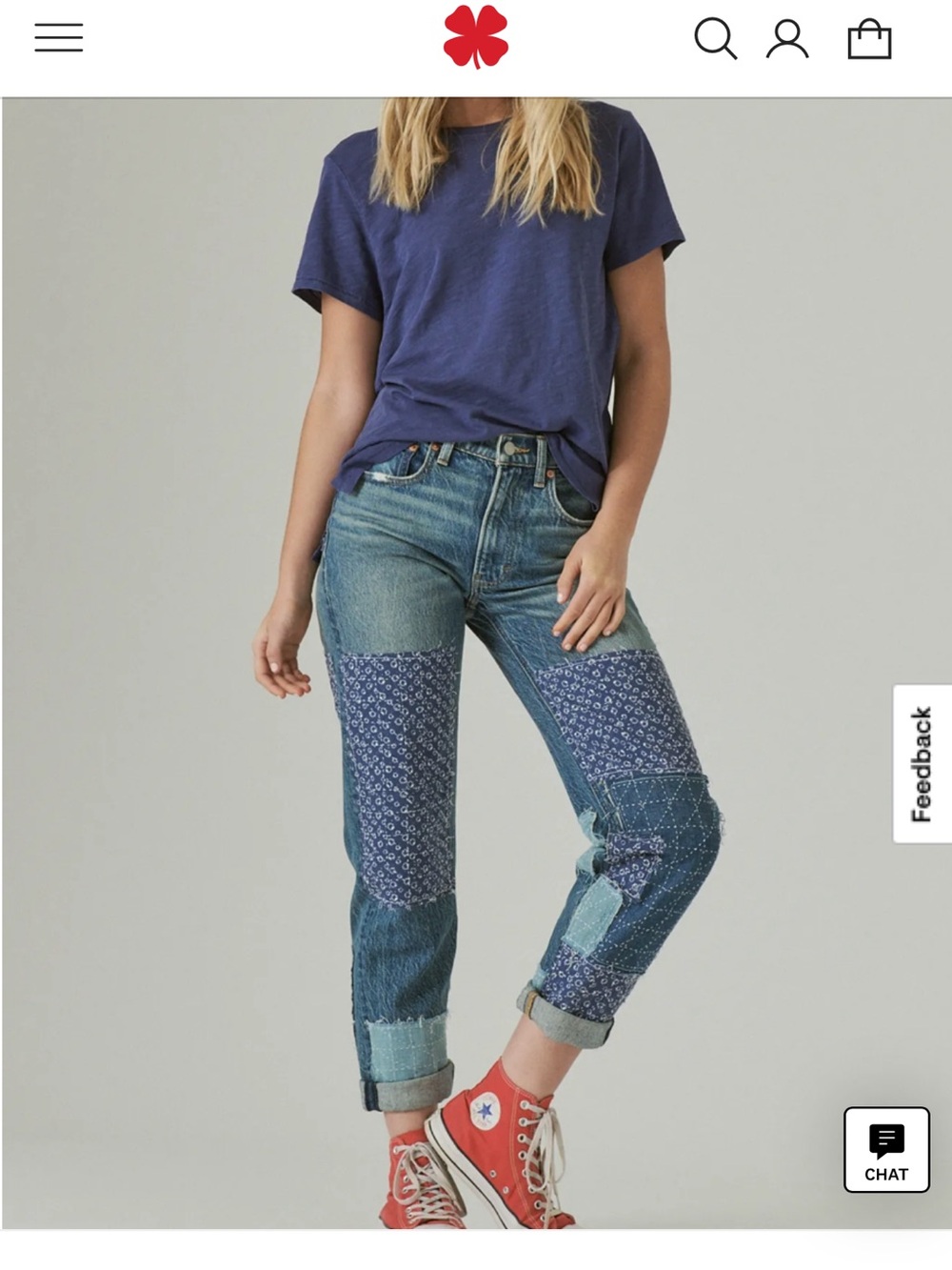 Lucky Legend Mid Rise Patchwork Boy Jean size 2/26R